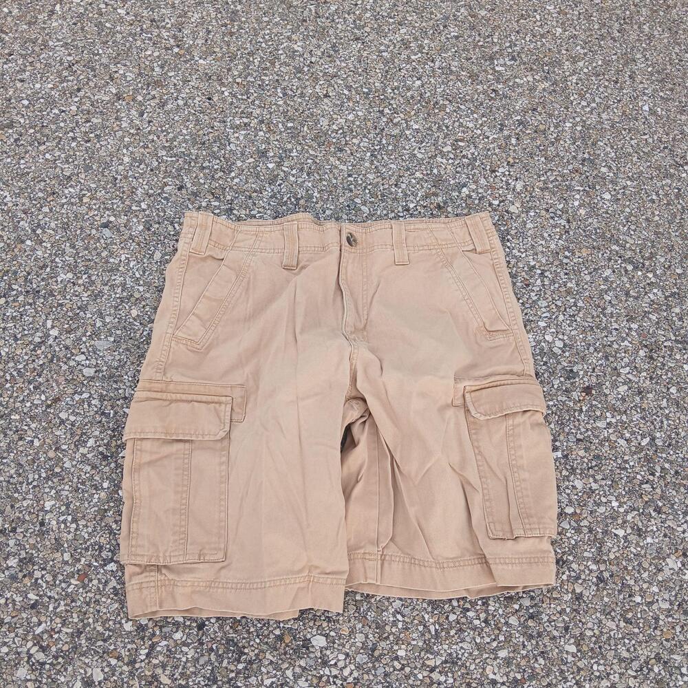 Eddie Bauer Cargo Shorts Mens 36 Beige Cotton Pockets Outdoor Casual Summer